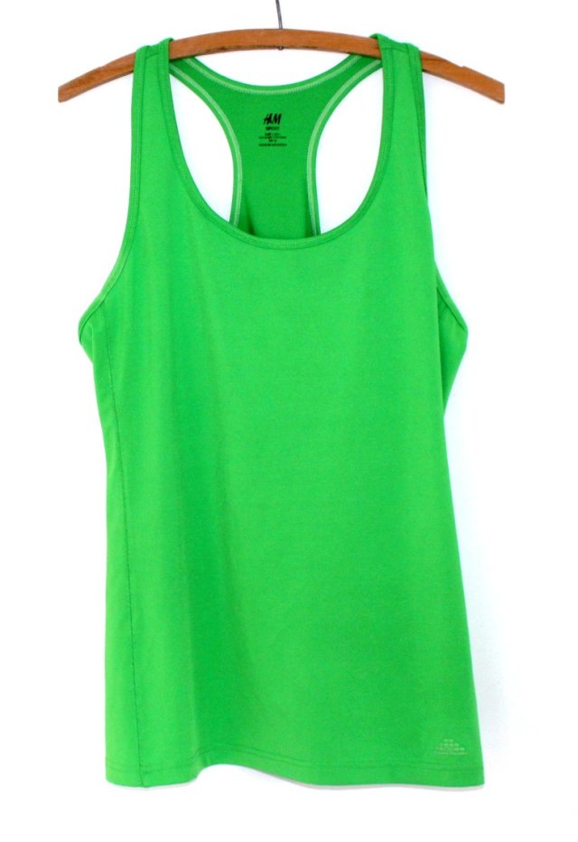 H&M sportowa koszulka bokserka  neon