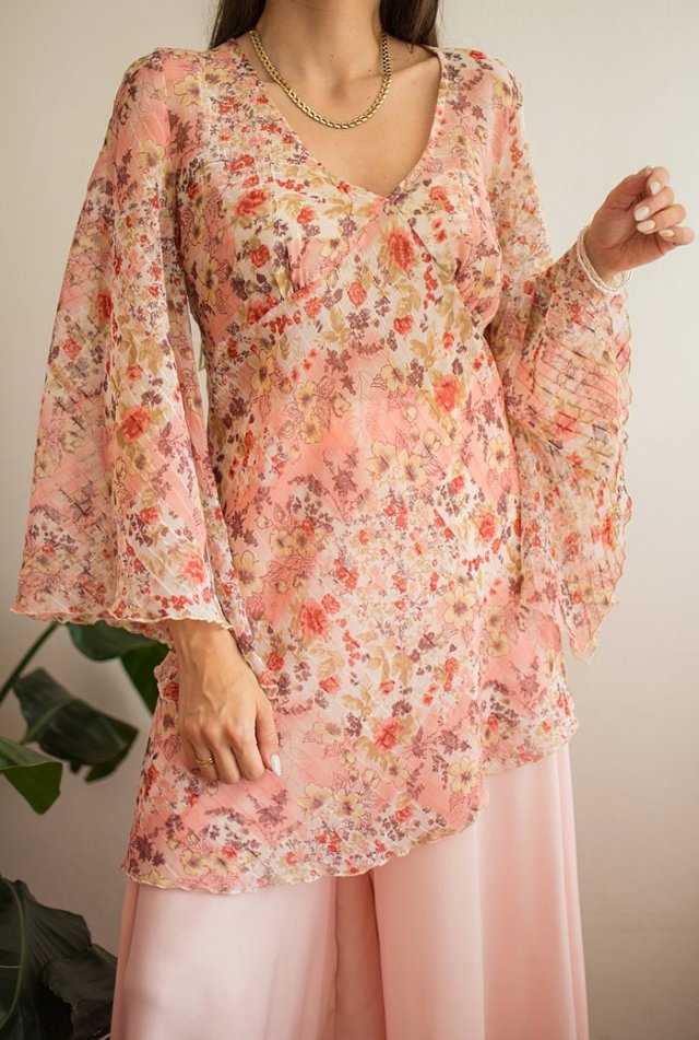 Romantyczna tunika floral M