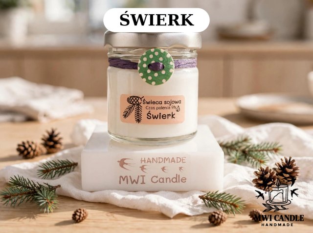 Świeca sojowa świerk