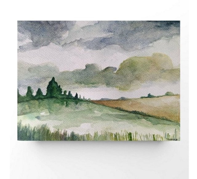 Pejzaż- akwarela formatu 18/24 cm