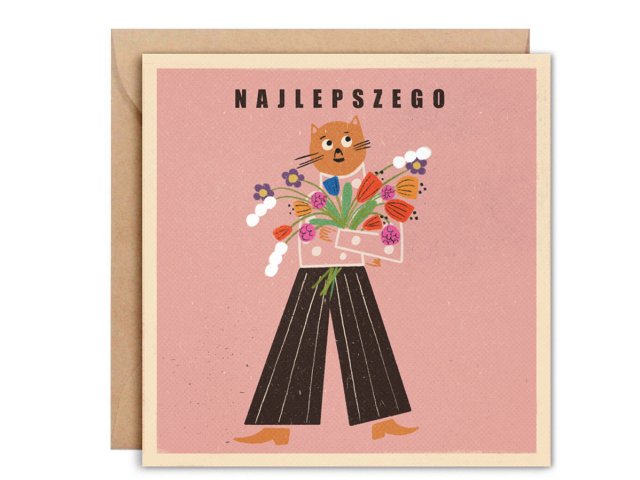 kartka okolicznościowa Najlepszego + koperta