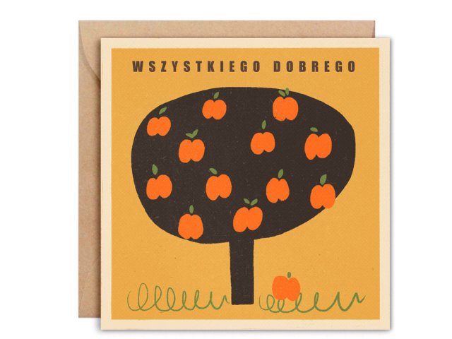 kartka okolicznościowa Wszystkiego dobrego + koperta