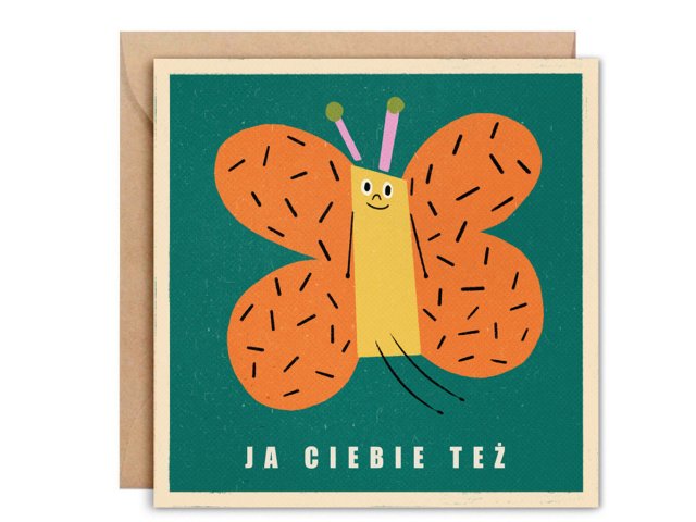kartka okolicznościowa ja ciebie też + koperta