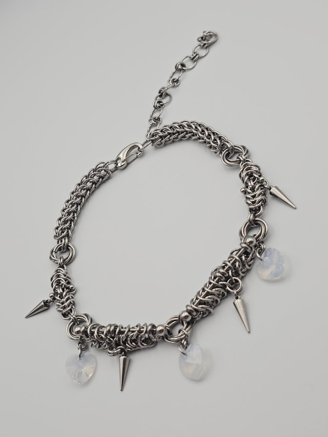 Naszyjnik Sweet&Spike, Swarovski,  stal nierdzwena