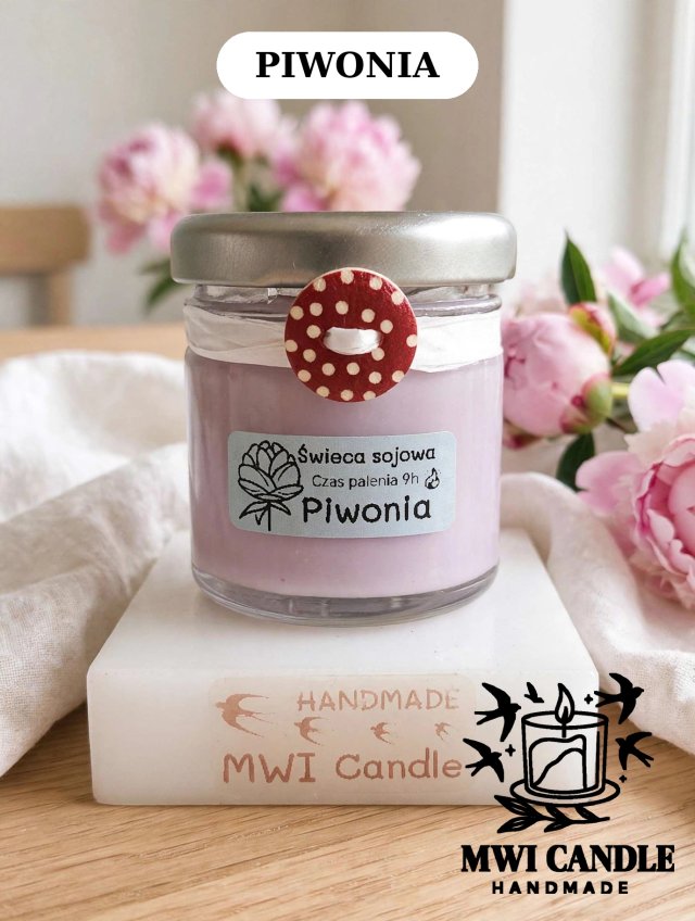 Świeca sojowa piwonia
