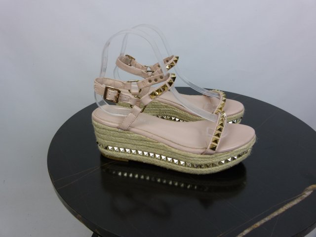 Coco Perla espadryle na koturnie ćwieki 38 - 24,5 cm