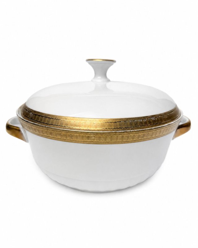 Waza Winterling Kirchenlamitz lata 50-60 porcelana złocona vintage