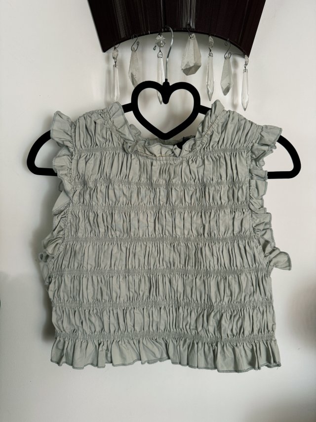 Szałwiowy crop top