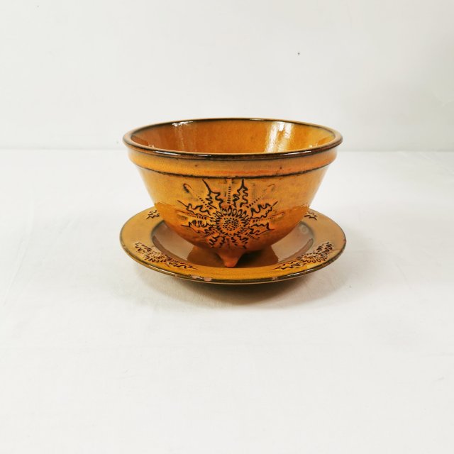 Ceramiczna doniczka vintage, Niemcy, lata 80.