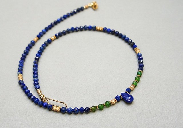 Lapis lazuli & diopsyd /choker/ - Szlachetna kolekcja
