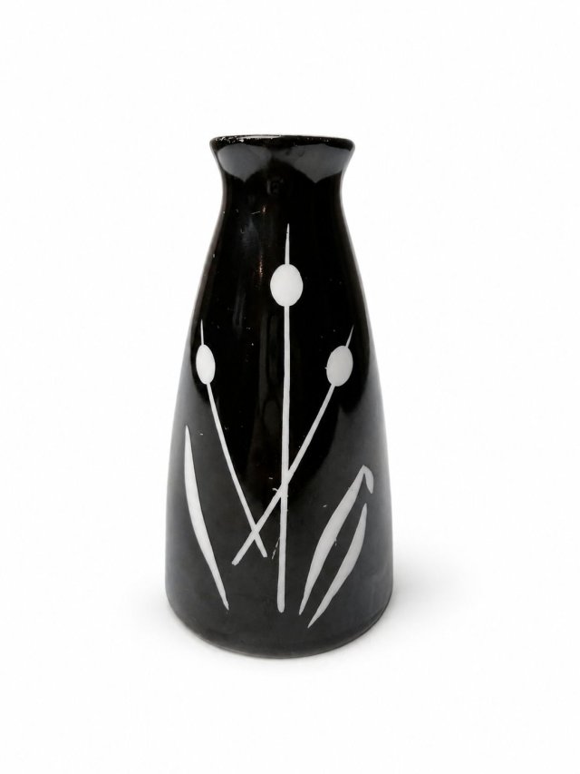 Wazonik New Look porcelanowy czarny Grafenthal lata 60 Mid Century Vintage