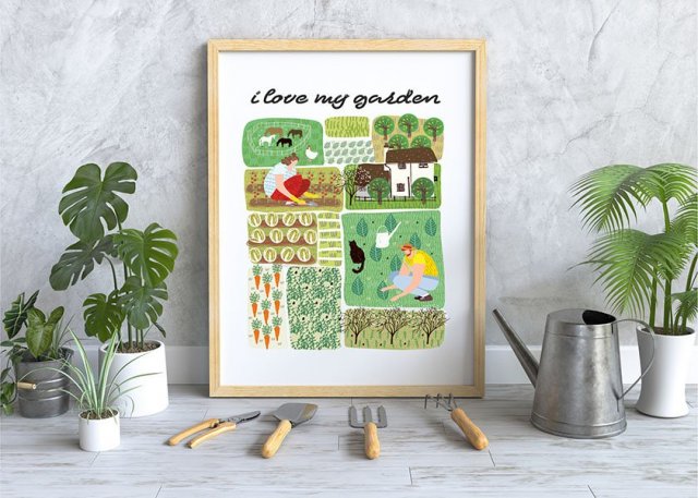 plakat. W ogrodzie (format A3)