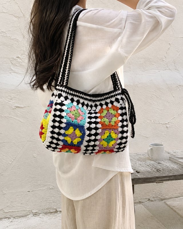 Kolorowa szydełkowa torebka handmade ????