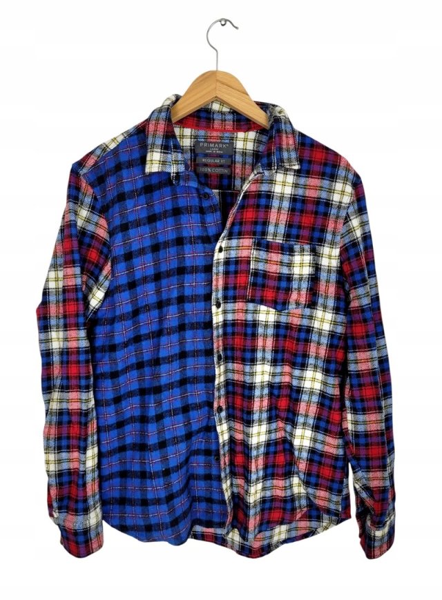 PRIMARK flanelowa gruba koszula kratka bawełna L