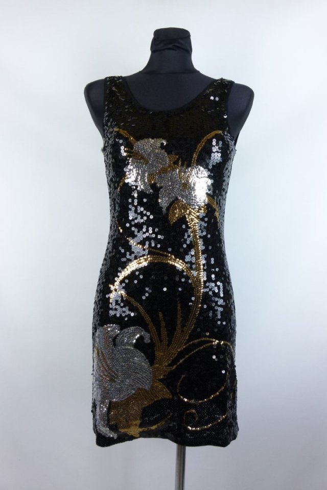 Club L sukienka mini cekiny / one size XS-S z metką