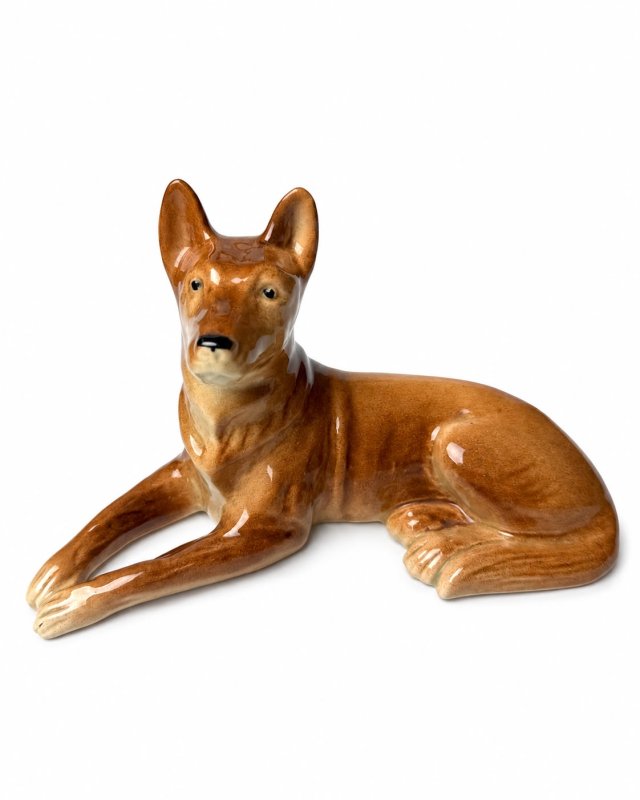 Figurka owczarek Niemcy pies dingo ceramika Vintage lata 60