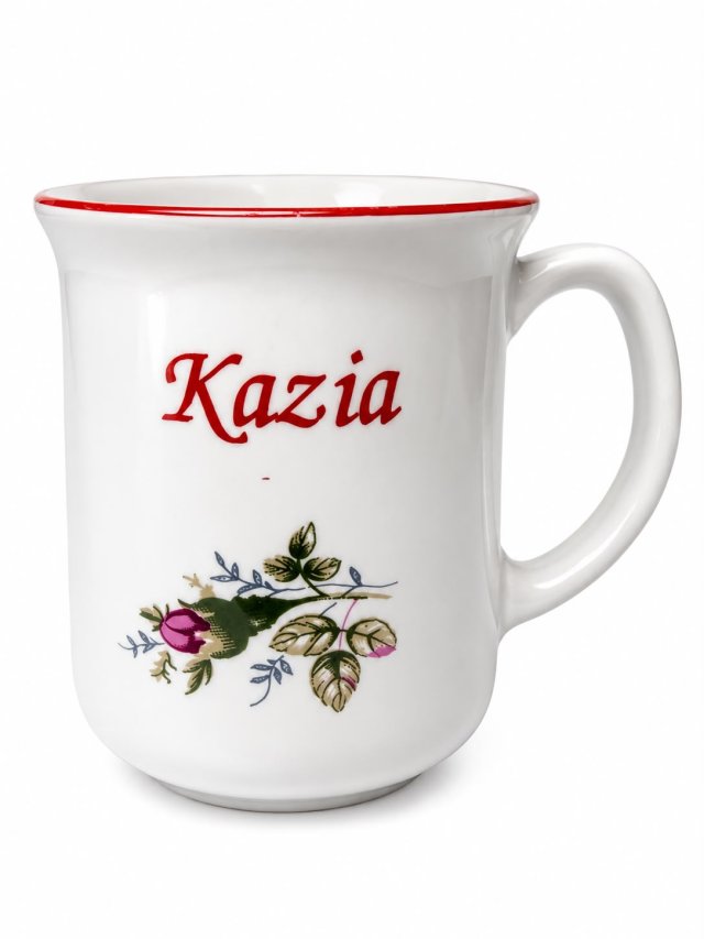 Kubek imieninowy Chodzież PRL "Kazia" vintage porcelana Retro