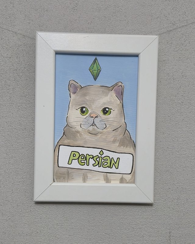 Kot Perski - Persian - obrazek handmade - The Sims