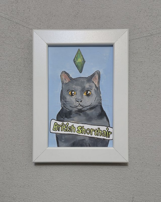 Obrazek - grafika - handmade kot brytyjski