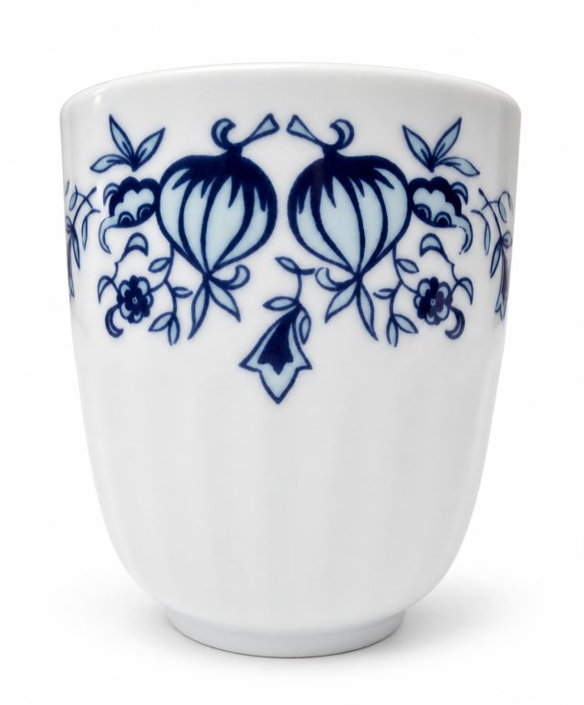 Kubek PRL Karolina Jaworzyna Śląska niebieski ornament lata 60/70 (4/5)