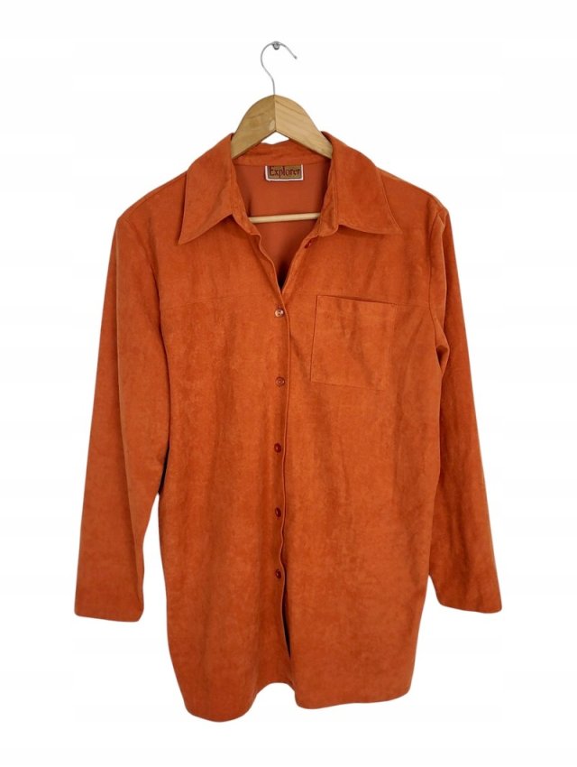 EXPLORER VINTAGE miedziana koszula welurowa 42 XL