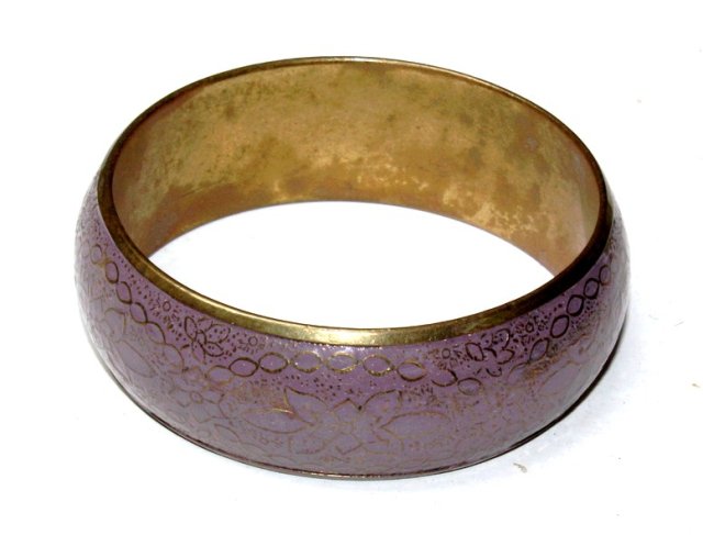 LAWENDOWA Metalowa szeroka BRANSOLETKA orient