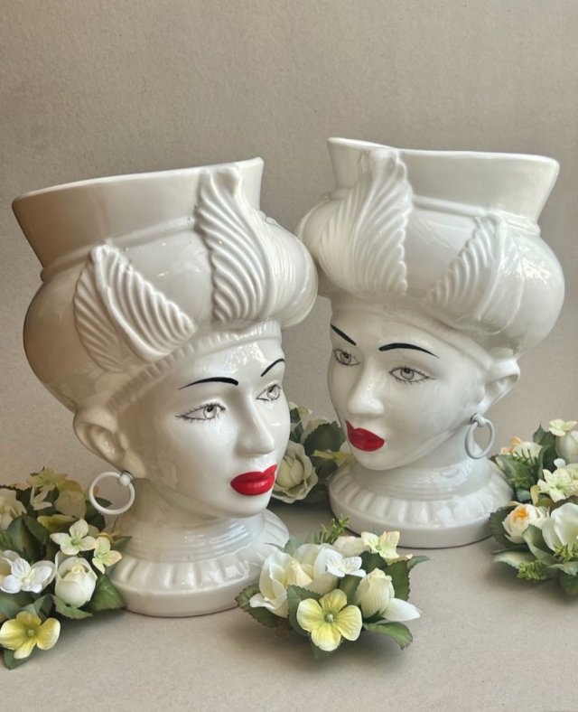 Sicilian Moorish Head - Made in Italy ❤ Duża donica ❤