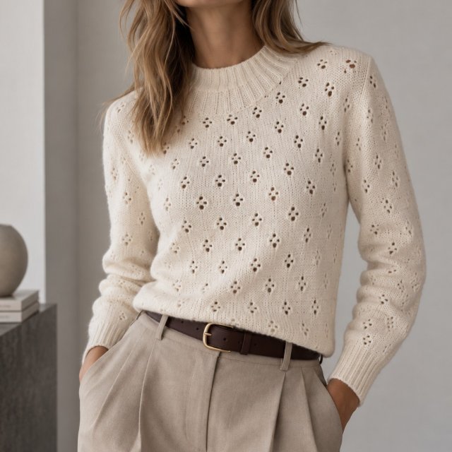 Sweter 100% wełna hand made