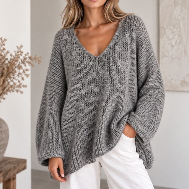 Włoski sweter oversize