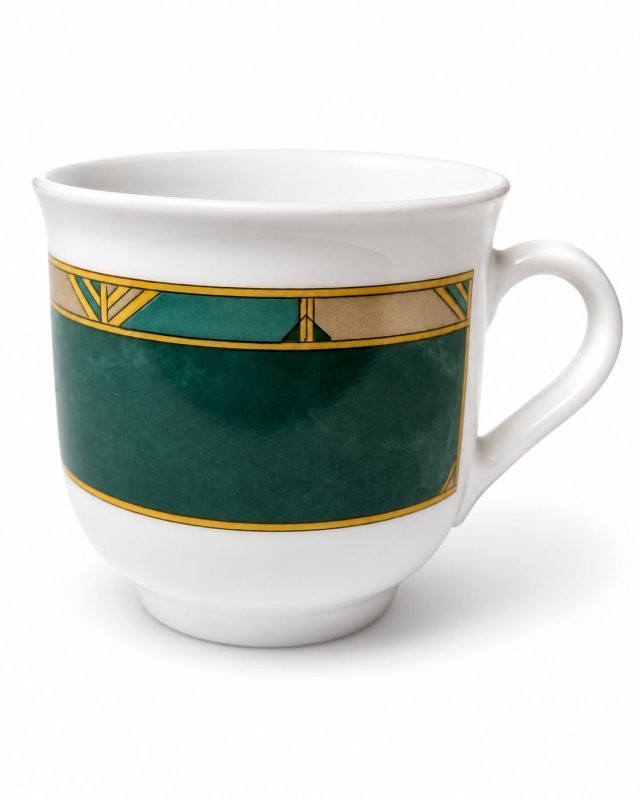 Filiżanka kubek Arcopal France zielona szkło opalowe Vintage Retro (2/5)