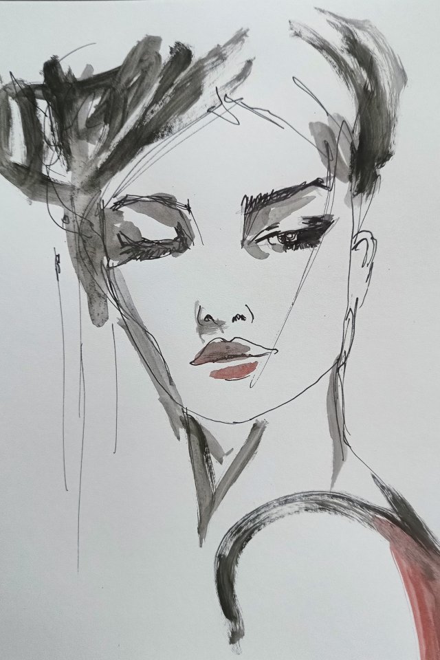 " Luna " technika mieszana - a4