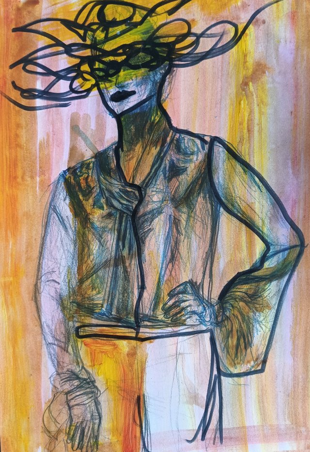 " Abstrakcja " technika mieszana - a4