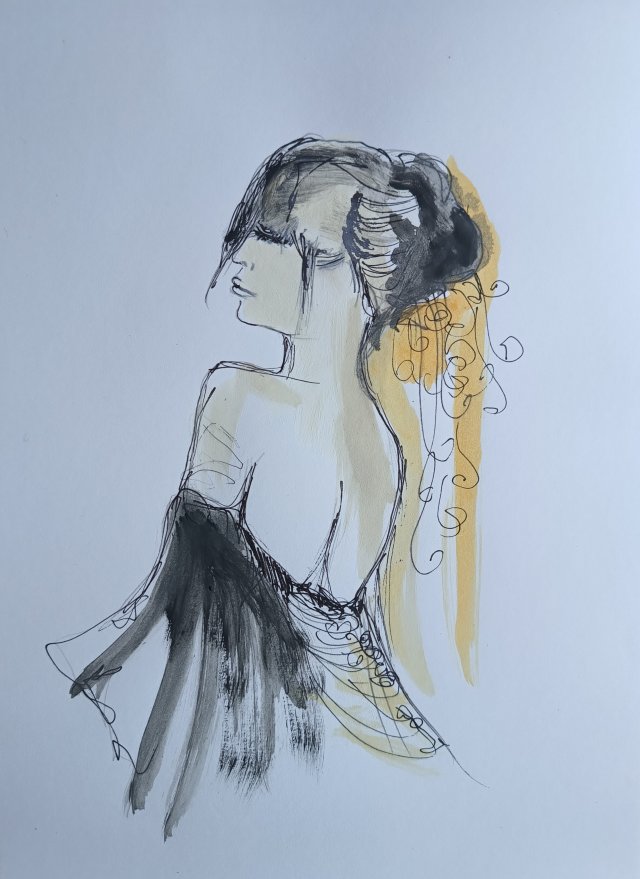 " Gracja " technika mieszana - a4