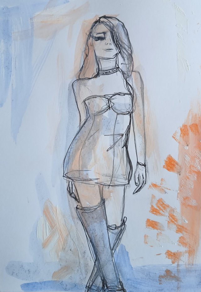 " Gwiazda " technika mieszana - a4