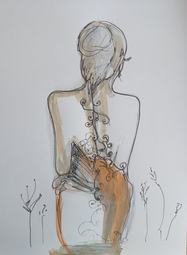 " Szepty natury " technika mieszana - a4