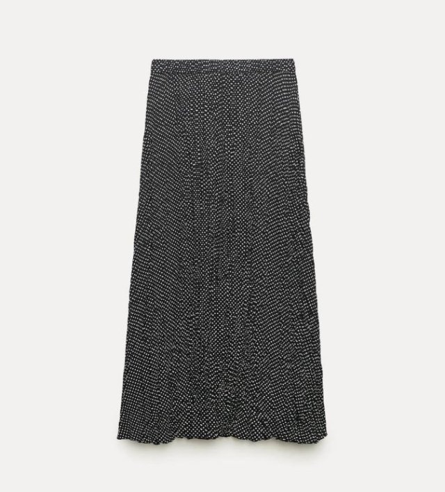 ZARA - MAXI SPÓDNICA W GROSZKI - XS/S
