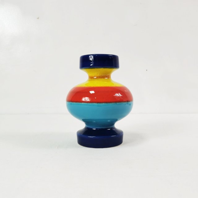 Ceramiczny wazon Bauhaus, Zeller Keramik, proj. G. Schmider, Niemcy lata 50.