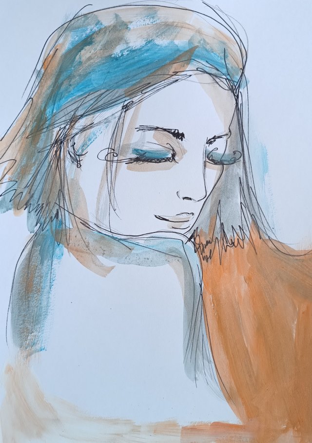 "  Marzenie senne " technika mieszana - a4