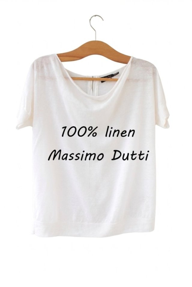 exclusive 100% linen T-shirt Massimo Dutti