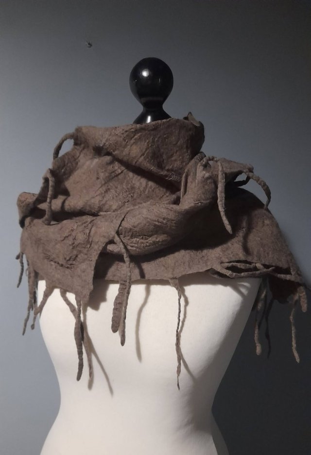 Filc z jedwabiem handmade