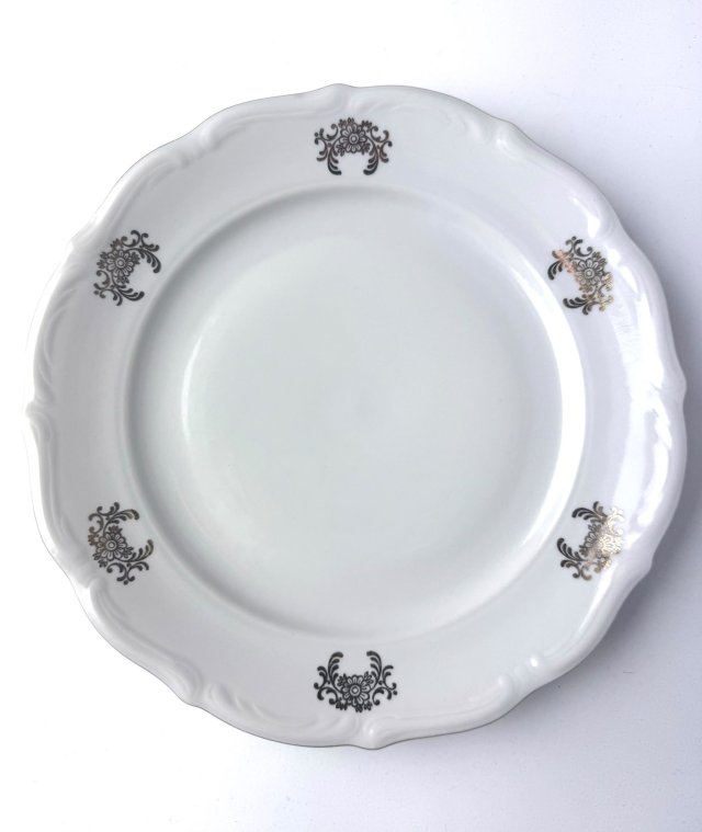 Talerz patera Wałbrzych porcelana vintage złocenia prl lata 60 polski design retro home