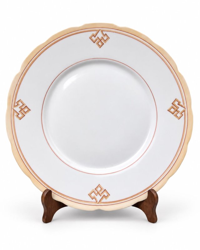 Duża patera Carl Tielsch C.T. Altwasser XIX w 1875 r porcelana Antyk