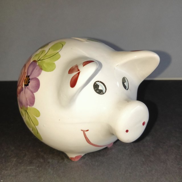 Mała ceramiczna świnka skarbonka, Secla Portugalia - stan idealny