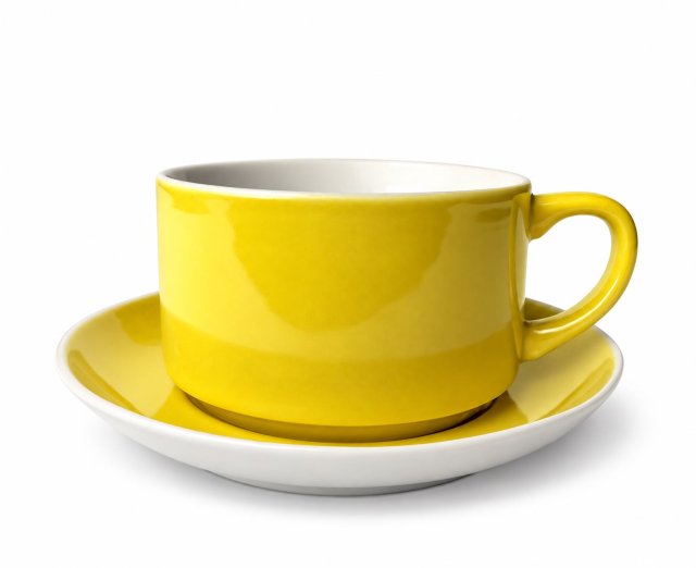 Filiżanka Lubiana New Look żółta PRL Vintage Polski design
