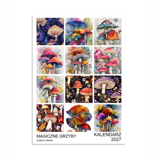 Kalendarz 2027 Magiczne Grzyby 15x21 cm
