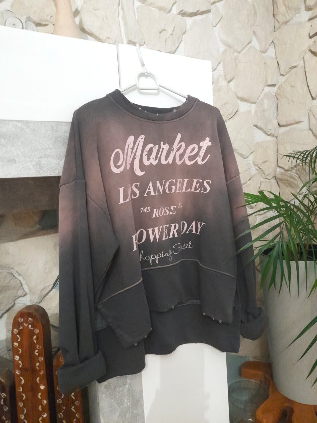 Bluza szaro-wrzosowa L