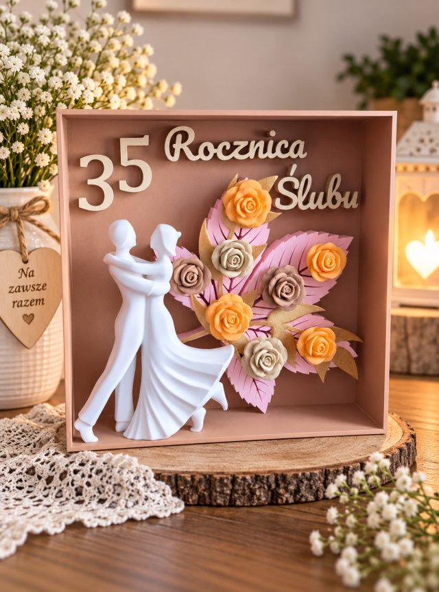 Box ramka rocznica ślubu