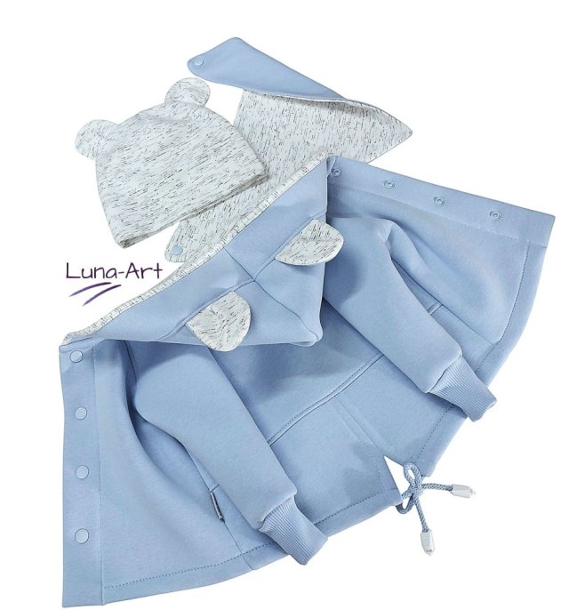 Bluza rozpinana z uszami 80/86 wyprzedaż