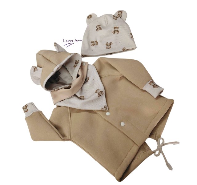 Bluza rozpinana z uszami 68/74 wyprzedaż