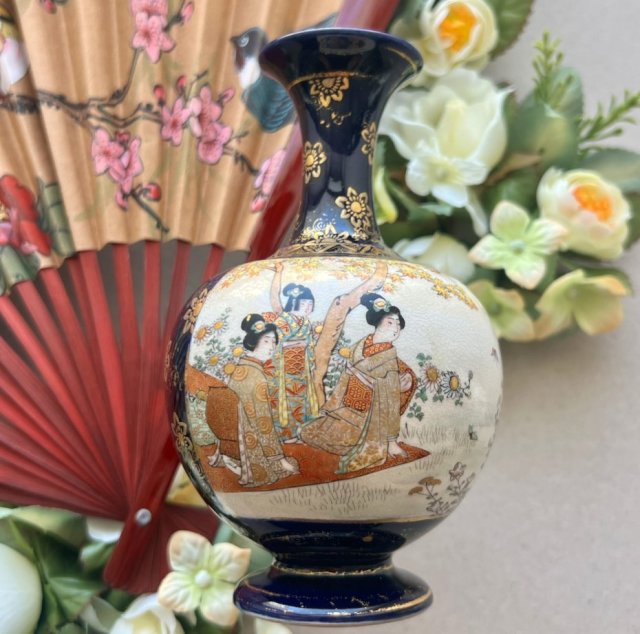❤ Antique Japanese Kusube Sennosuke Vase ❤ Dawna sztuka rzemiosła Japonii